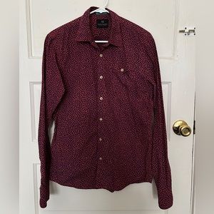 Scotch & Soda Men’s Slim Fit Printed Shirt Size Medium